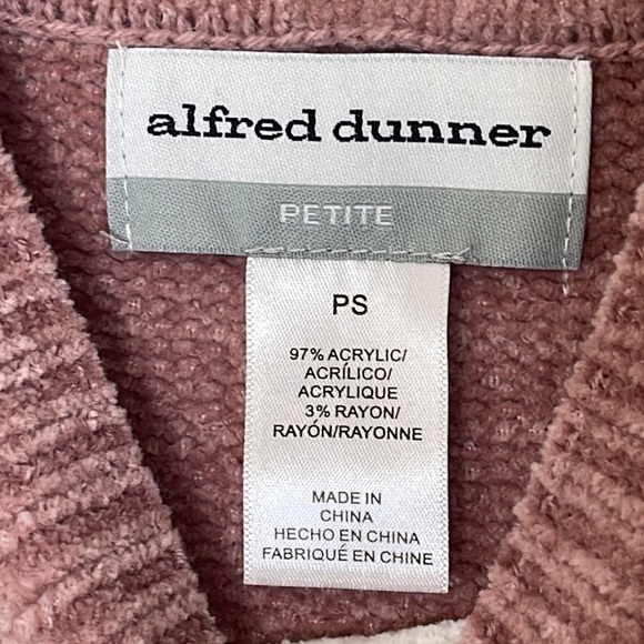 ❤️ 🆕 ALFRED DUNNER Chenille Colorblock Sweater Size petite small - Picture 4 of 4